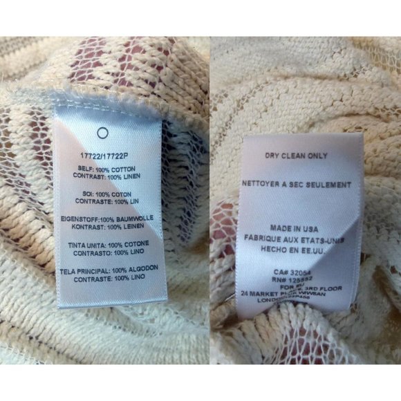 Dolan Anthropologie Piedra Cream Knit Tunic Sleeveless Sweater Tank Linen Sz XS - Picture 7 of 12